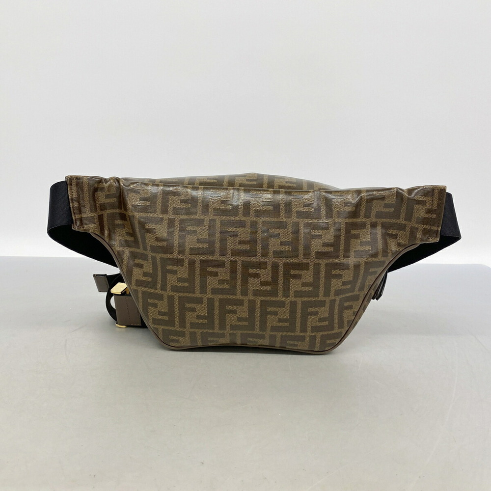 Fendi Bag/Waist Bag, Zucca Coated Canvas, Brown/Navy, Men's, P3624170 - Picture 9 of 9